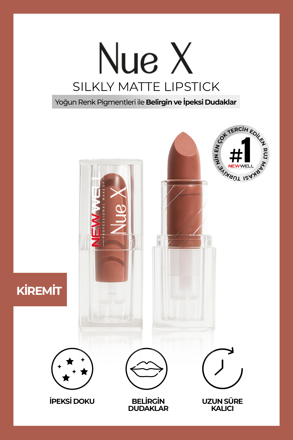 Nue X Silkly Matte Lipstick Kiremit 03