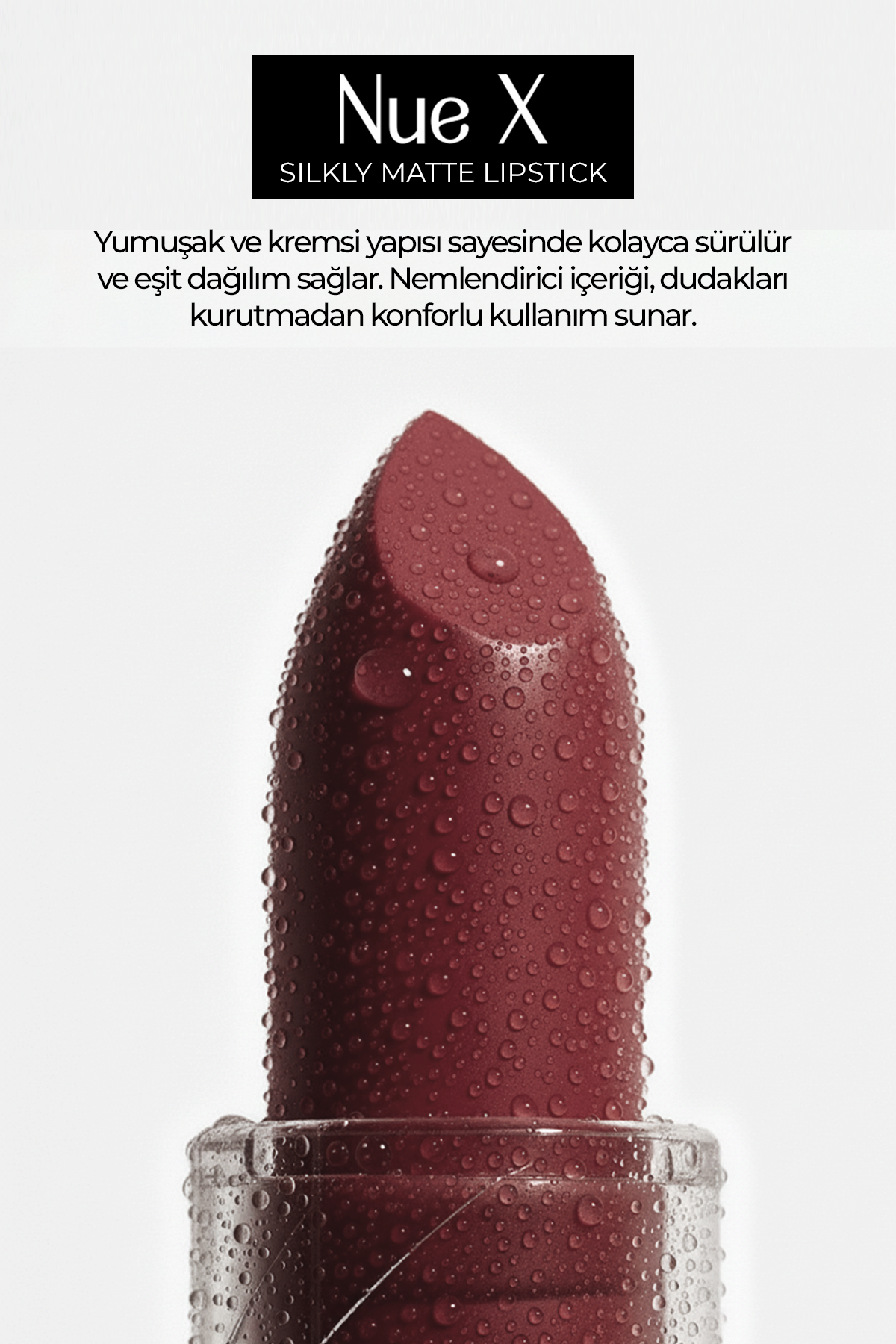 Nue X Silkly Matte Lipstick Wine Red 06