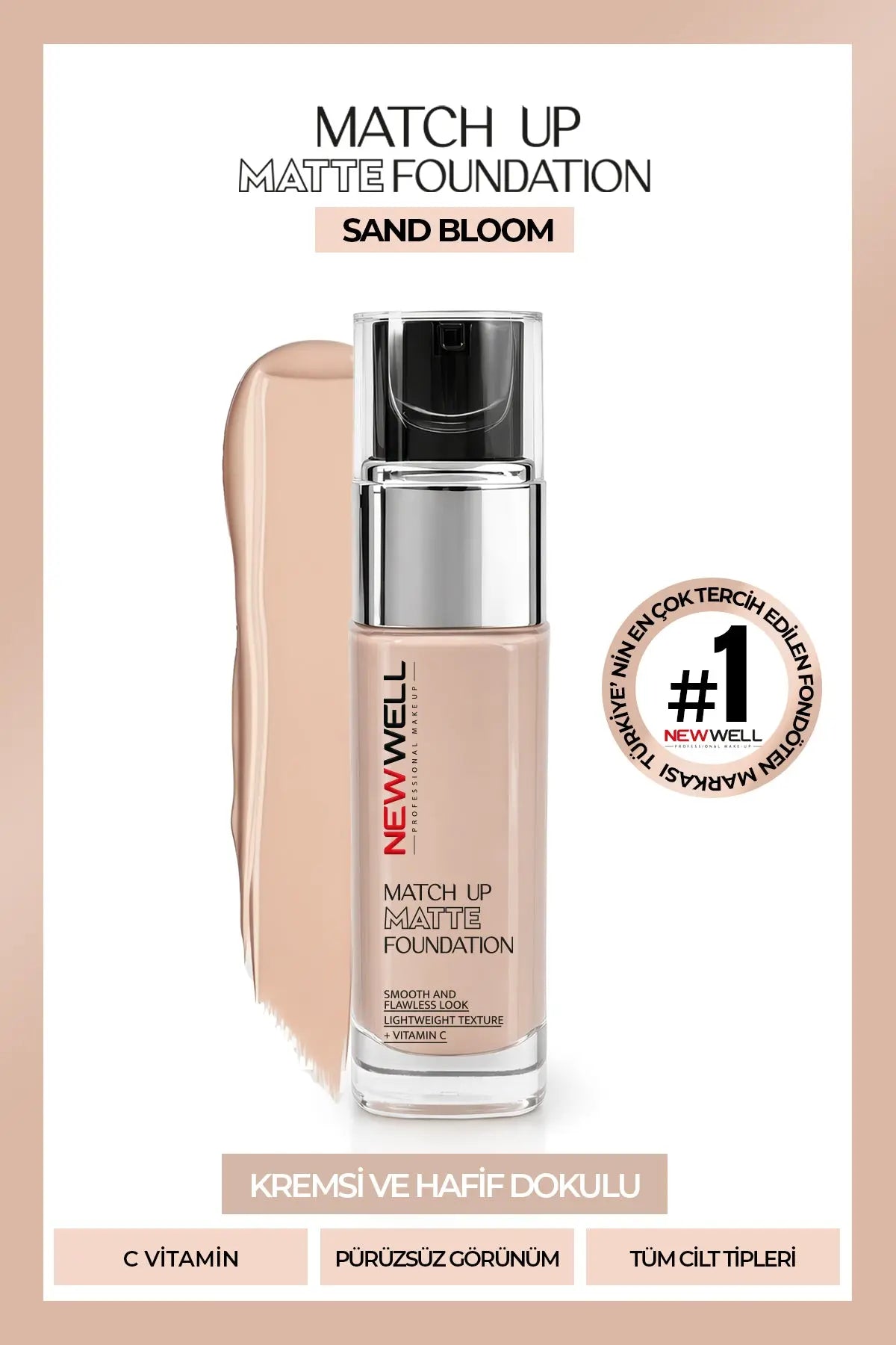 Match Up Matte Foundation Sand Bloom 01 34 gr