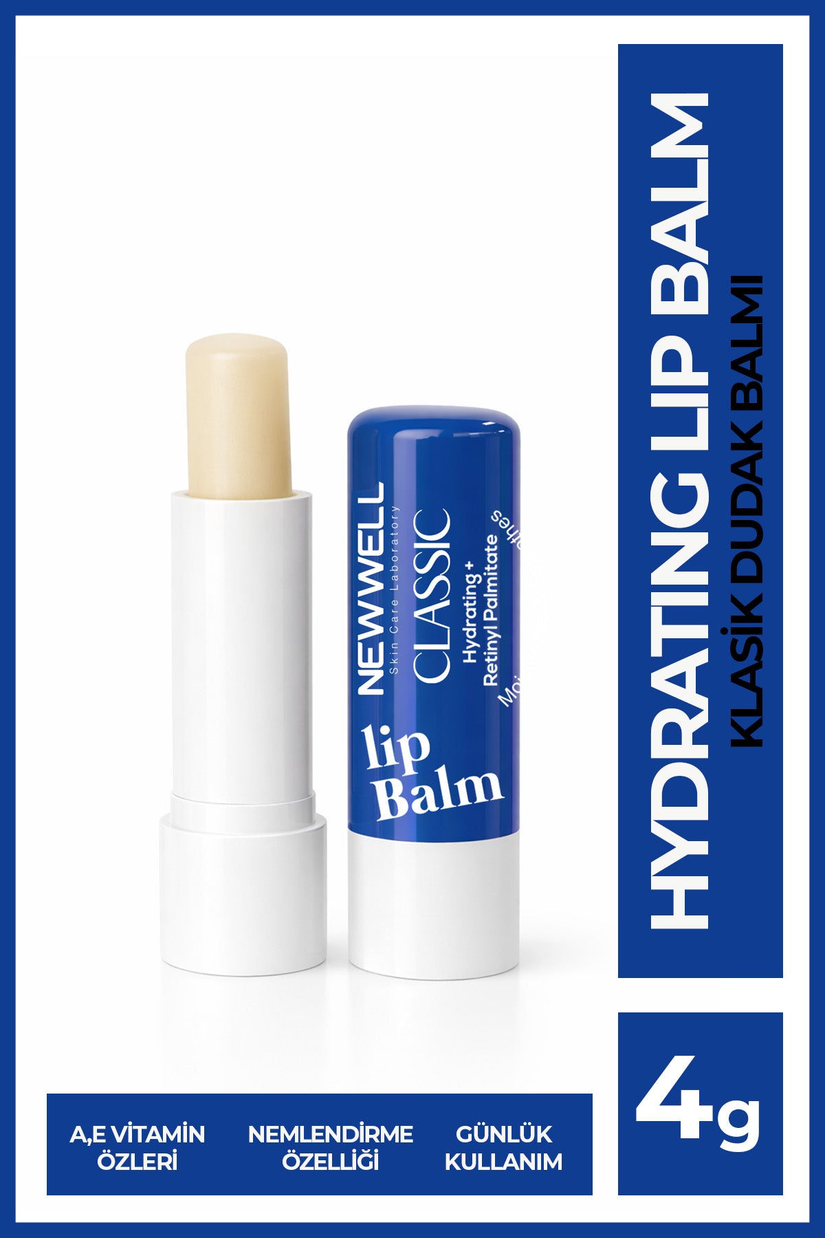 Classic Hydrating Lip Balm – Klasik Nemlendirici Dudak Bakım Kremi 4 gr