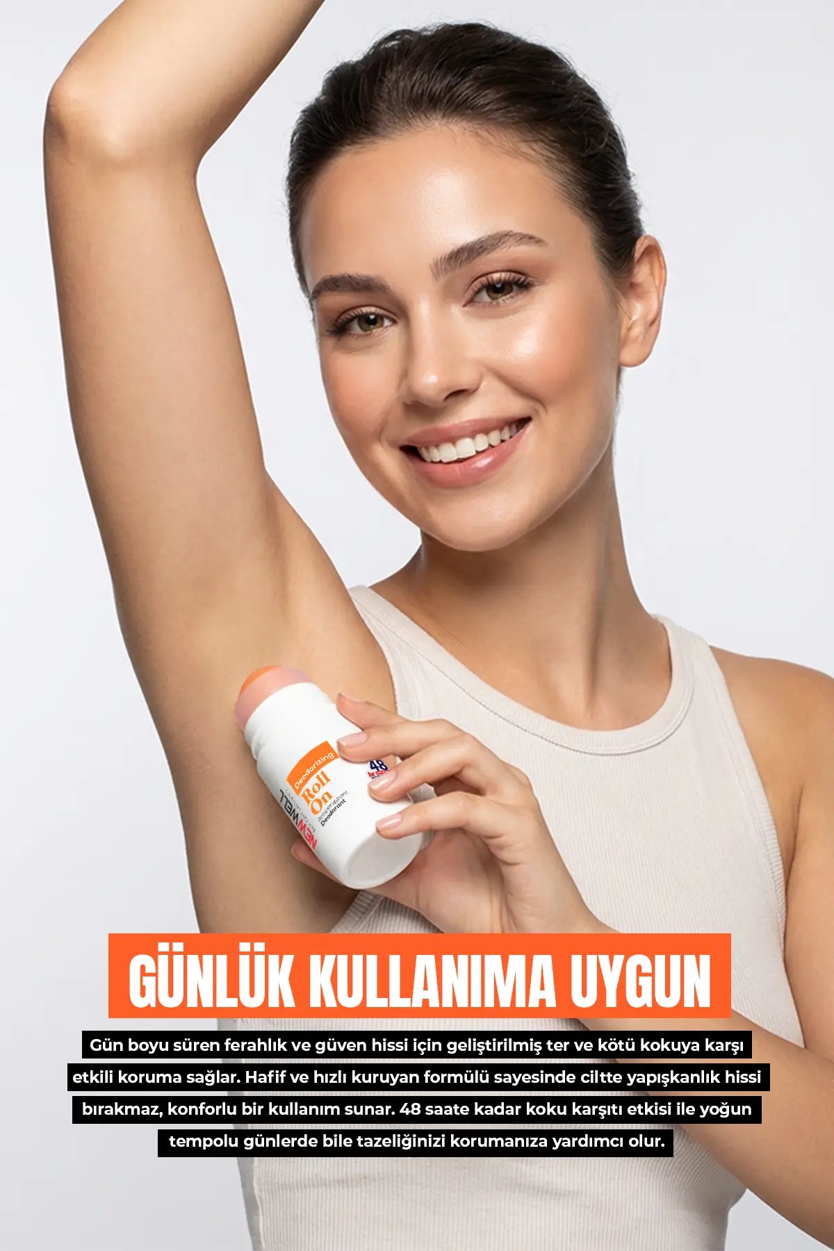 Deodorizing Roll On Terleme Önleyici Koltuk Altı Roll On (Turuncu) 75 ML New Well