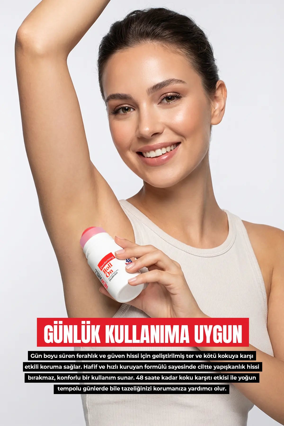 Deodorizing Roll On Terleme Önleyici Koltuk Altı Roll On (Kırmızı) 75 ML New Well