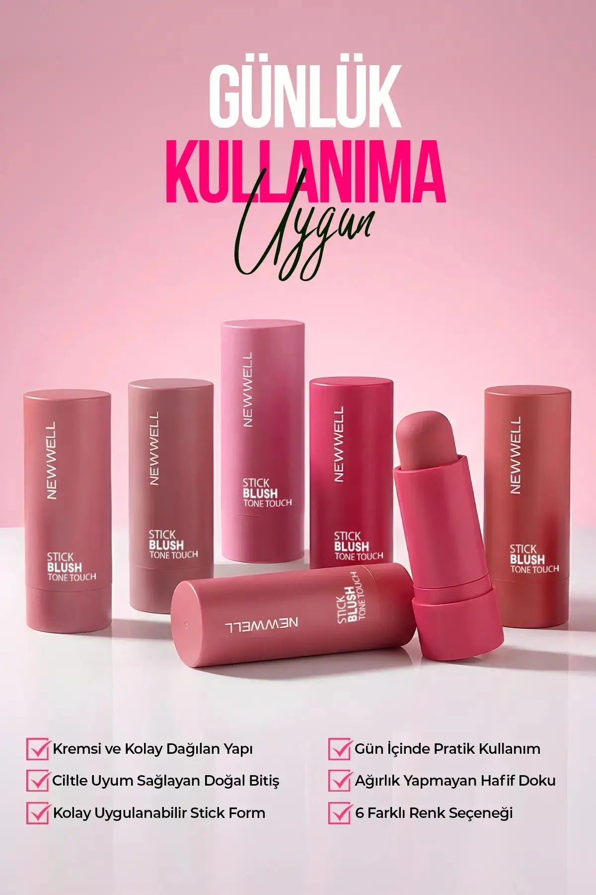Stick Blush Tone Touch Hot Cream 05 – Stick Allık New Well