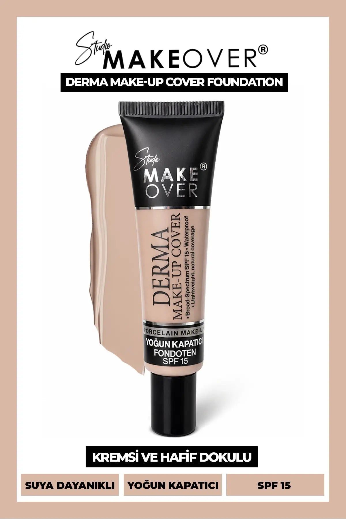 Studio MakeOver Derma Make-Up Cover Foundation Yoğun Kapatıcı Fondöten 01 40 ML