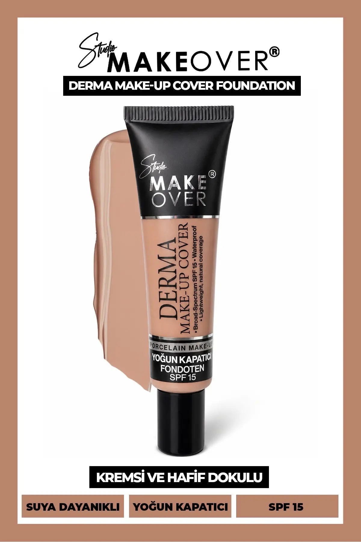 Studio MakeOver Derma Make-Up Cover Foundation Yoğun Kapatıcı Fondöten 04 40 ML
