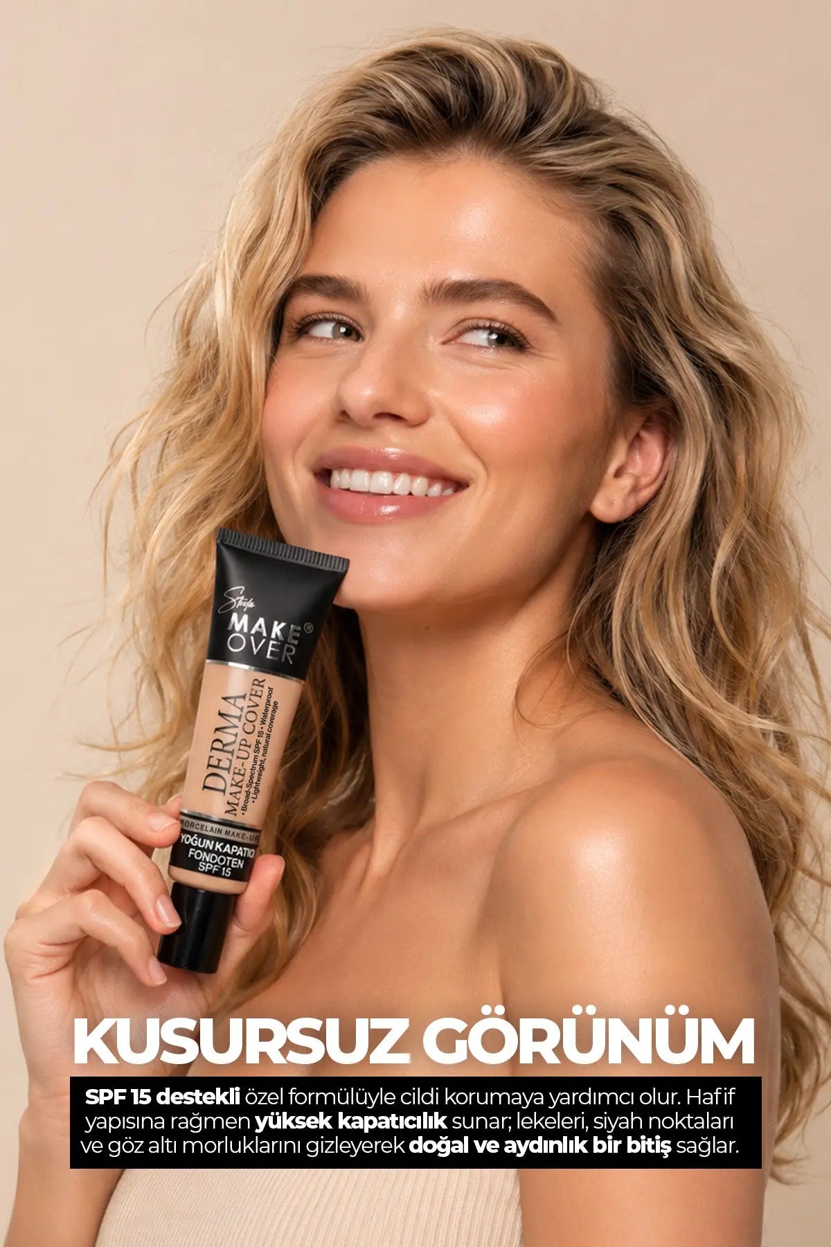 Studio MakeOver Derma Make-Up Cover Foundation Yoğun Kapatıcı Fondöten 04 40 ML