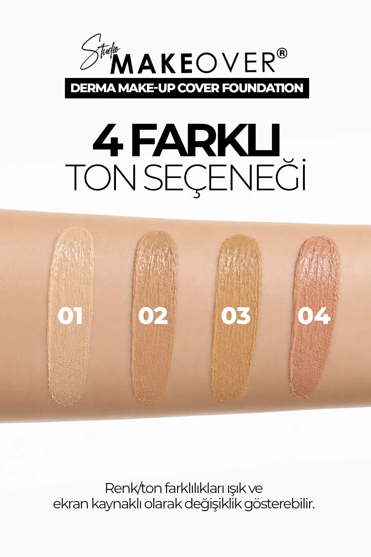 Studio MakeOver Derma Make-Up Cover Foundation Yoğun Kapatıcı Fondöten 04 40 ML