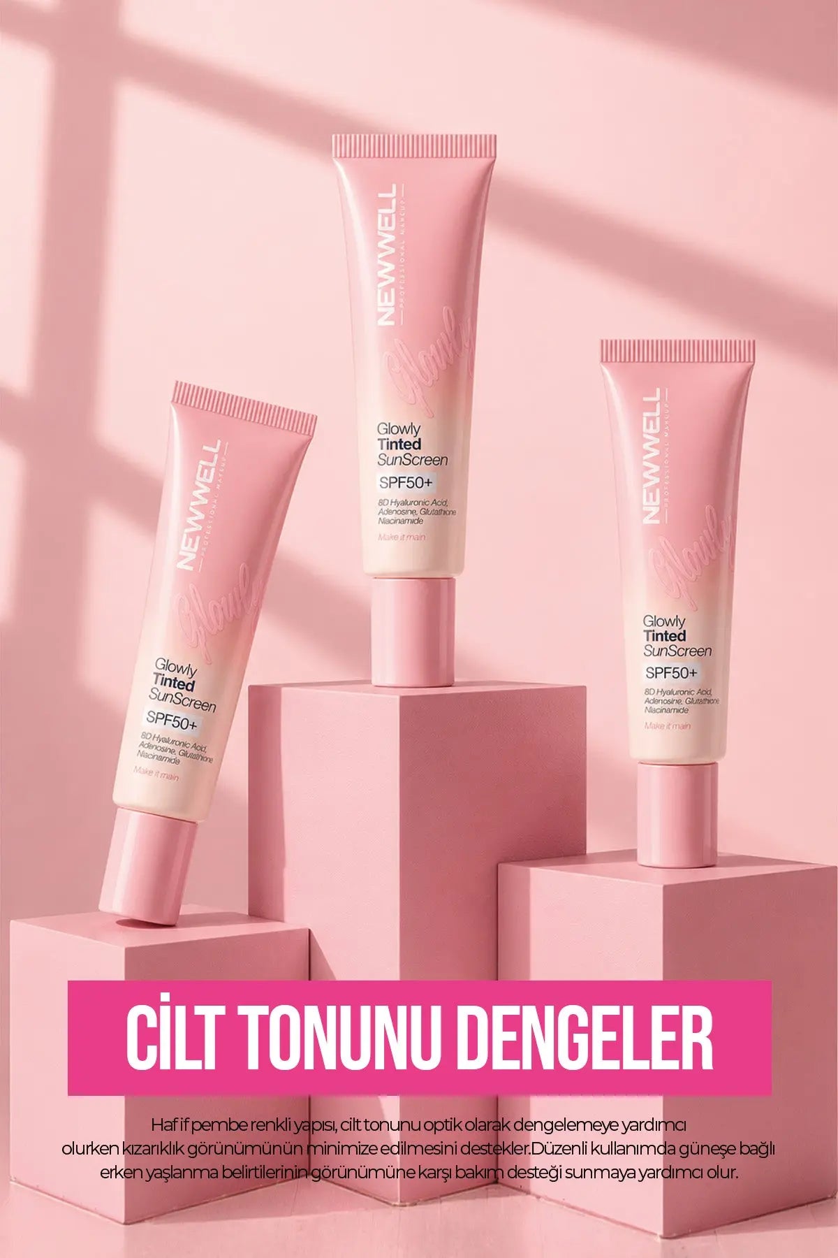 Glowly Tinted Mineral Sunscreen SPF50+ | Renkli Mineral Filtreli Güneş Koruyucu Krem 35 ML