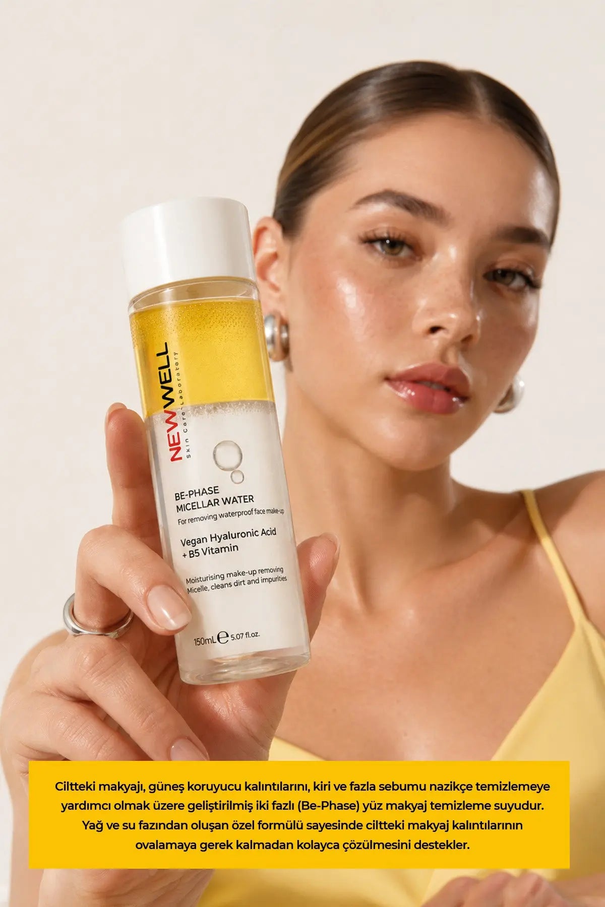 Be-Phase Face Micellar Water Yellow | Yüz Makyaj Temizleme Suyu Sarı 150 ml