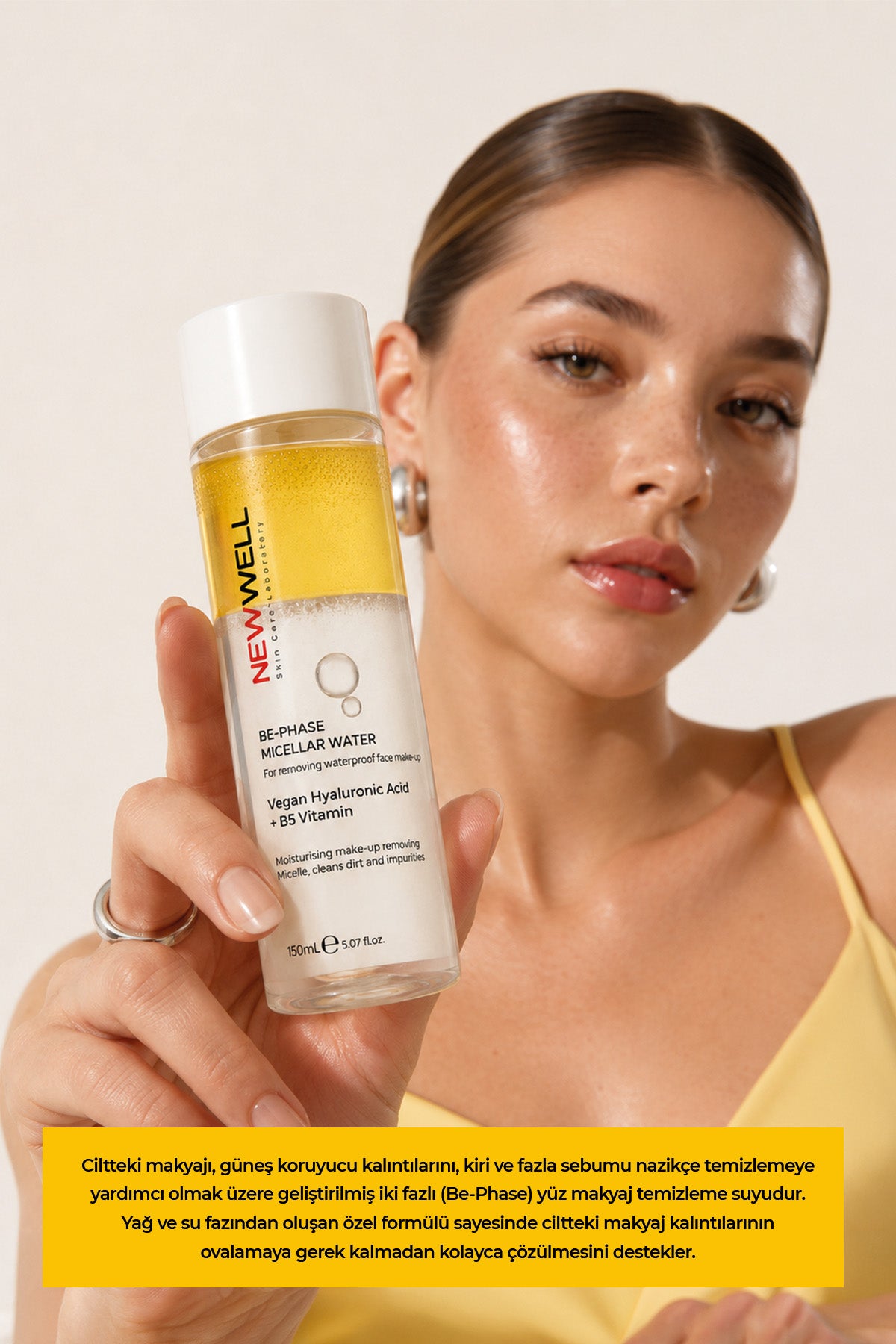 Be-Phase Face Micellar Water Yellow | Yüz Makyaj Temizleme Suyu Sarı 150 ml
