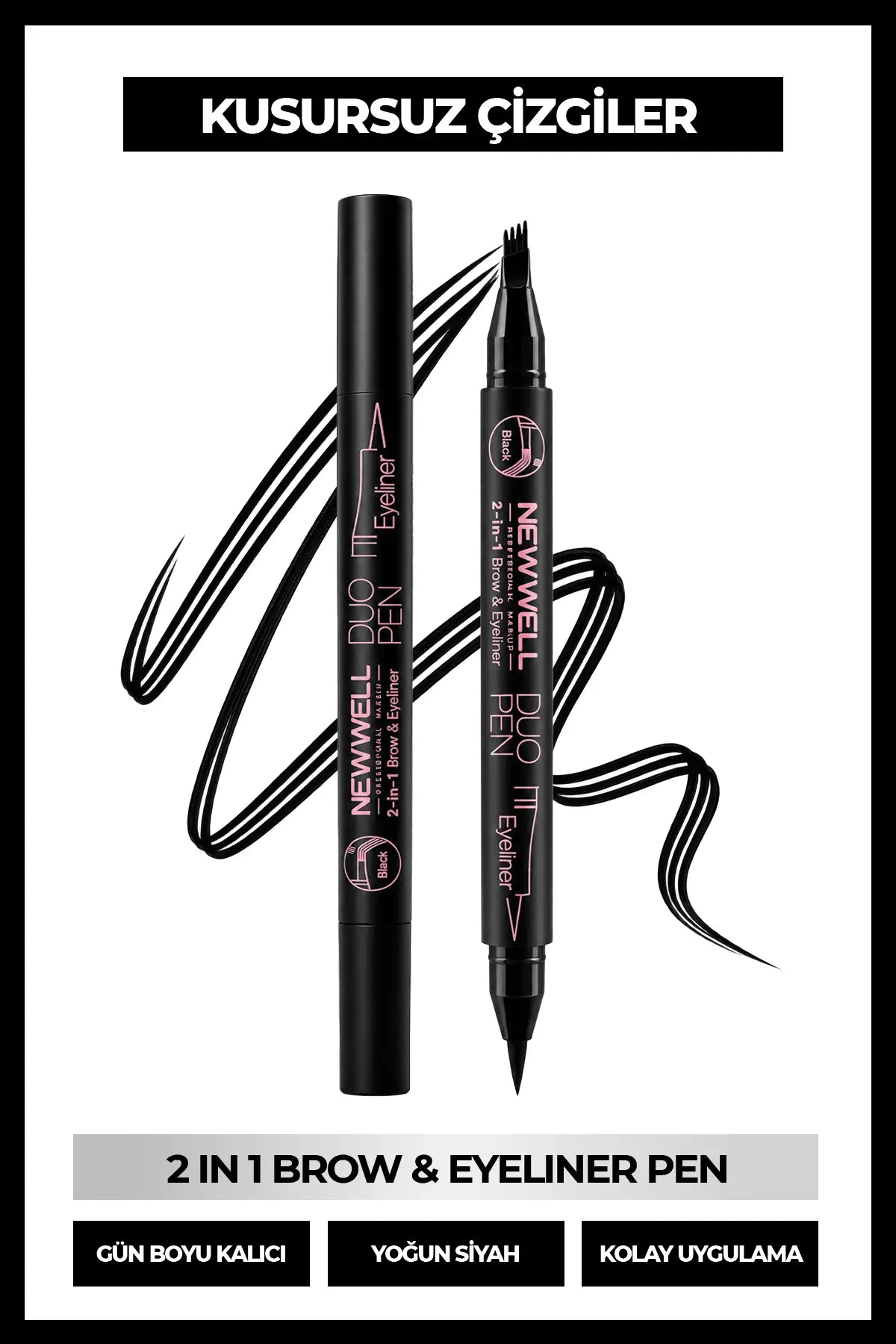 Duo Pen 2-in-1 Brow & Eyeliner Black 01 2 ml