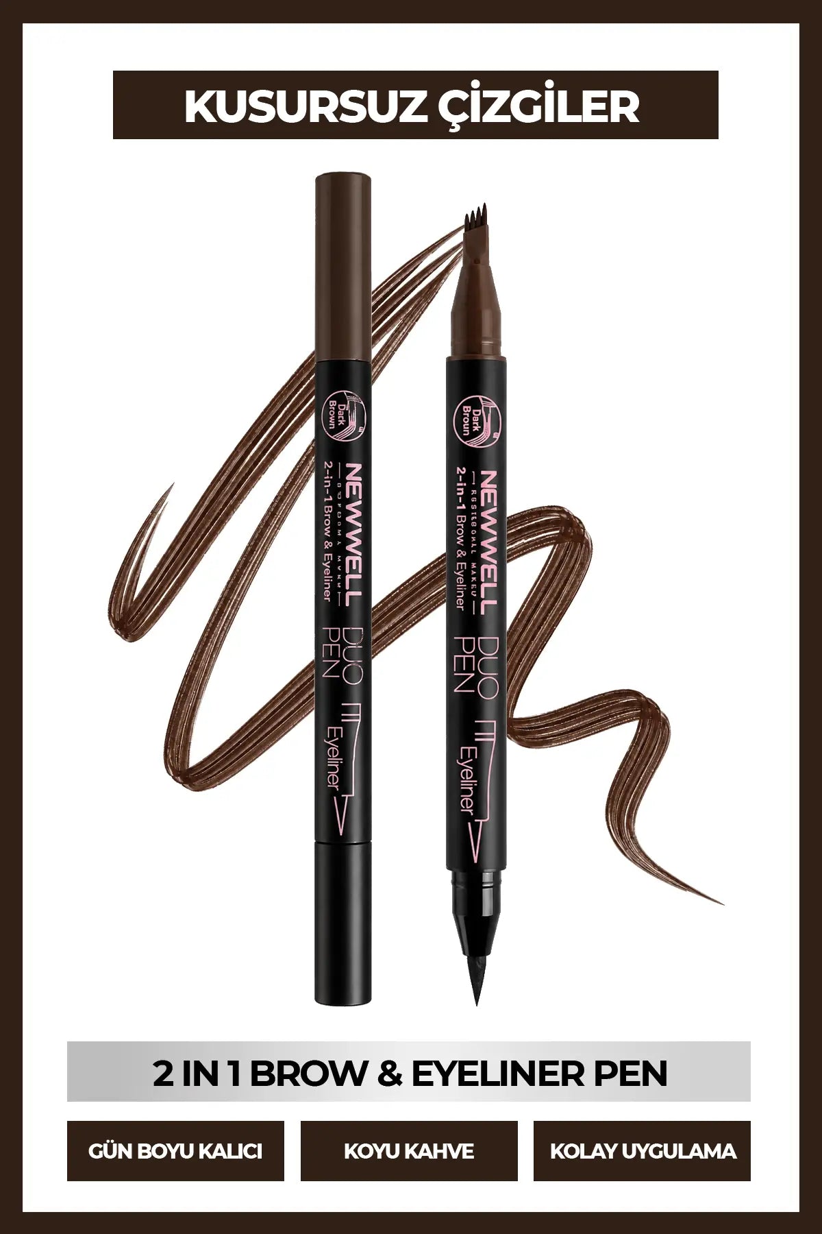 Duo Pen 2-in-1 Brow & Eyeliner Dark Brown 02 2 ml