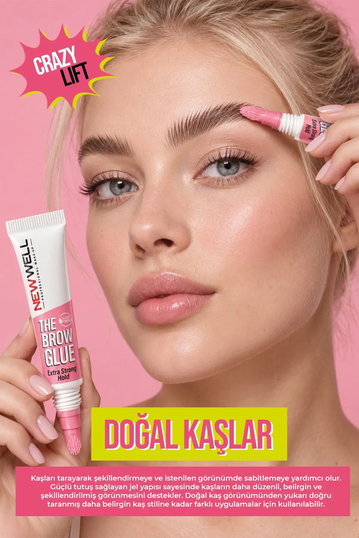 The Brow Glue Crazy Lift Extra Strong Hold Kaş Sabitleyici Jel 7 ml