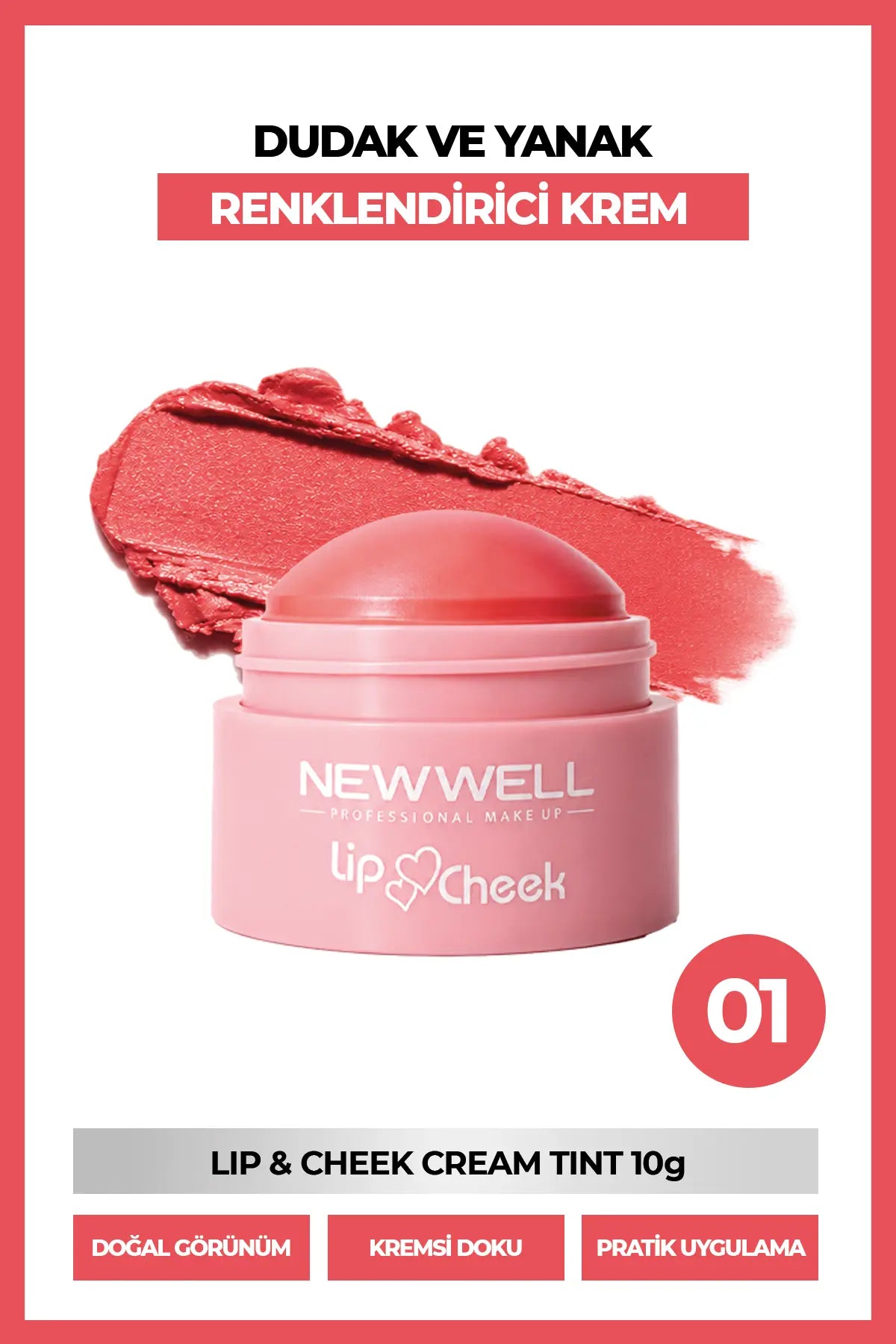 Lip & Cheek Cream Tint 01 10 g