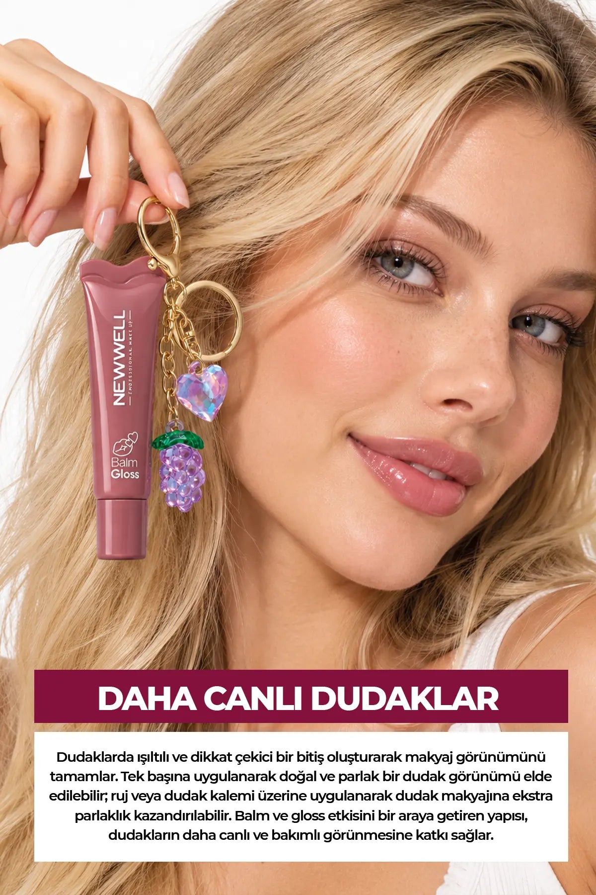 Charm Lip Balm & Gloss – Dudak Balmı ve Parlatıcısı Mor 02 15 ml