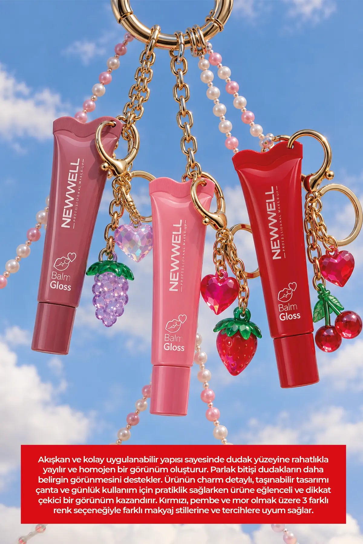 Charm Lip Balm & Gloss – Dudak Balmı ve Parlatıcısı Kırmızı 03 15 ml