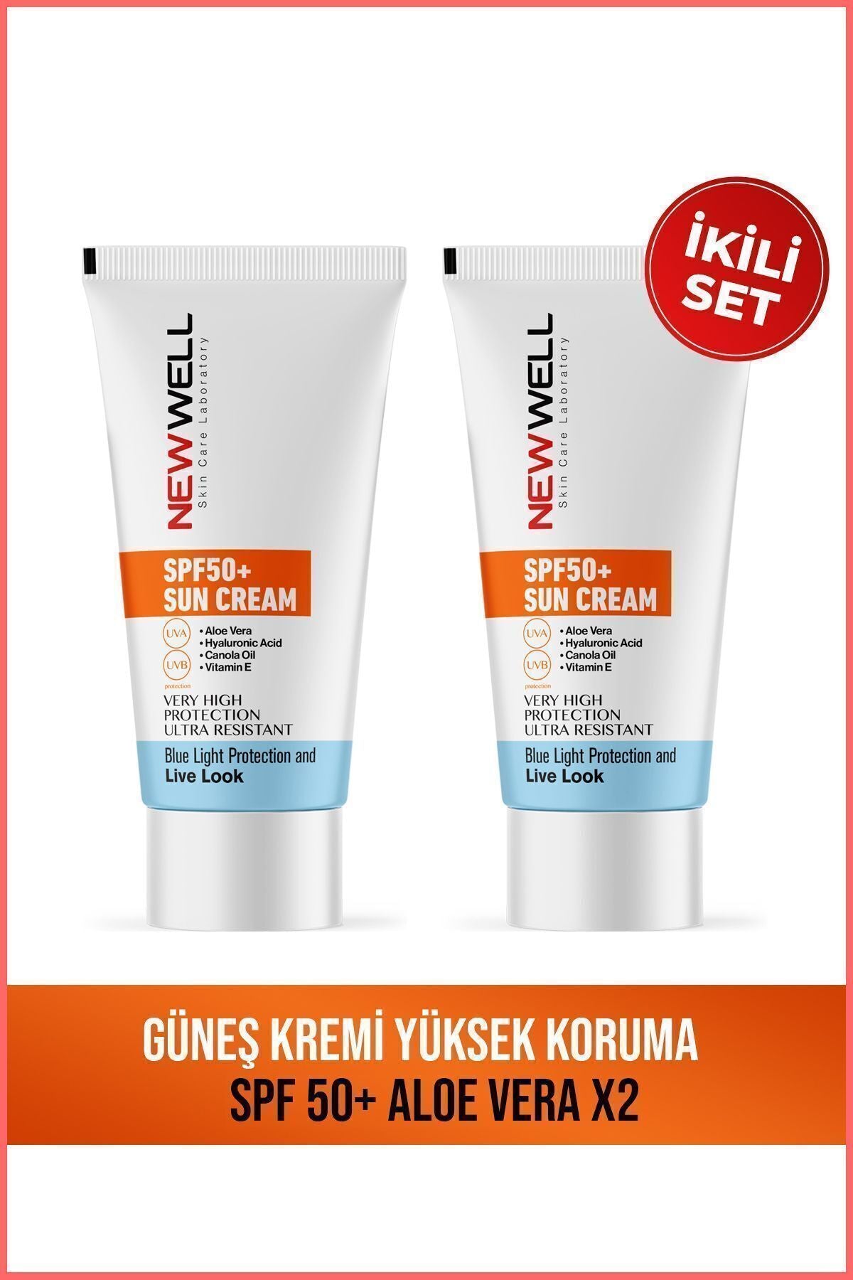 2x Güneş Kremi Yüksek Koruma Spf 50 (ALOE VERA)