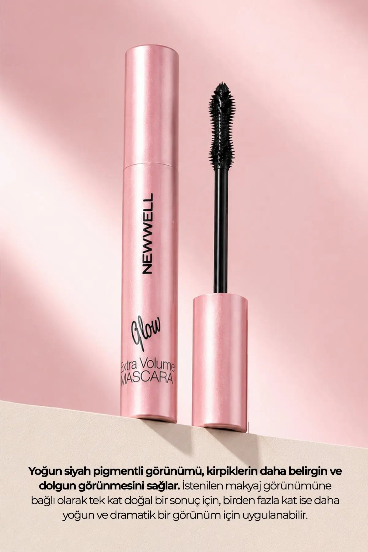 New Well Glow Extra Volume Mascara | Ekstra Hacim Veren Siyah Maskara 8 ml