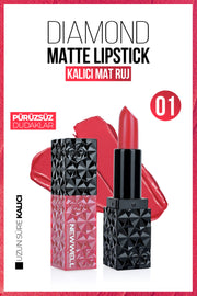 Diamond Matte Lipstick 01 Gün Boyu Kalıcı