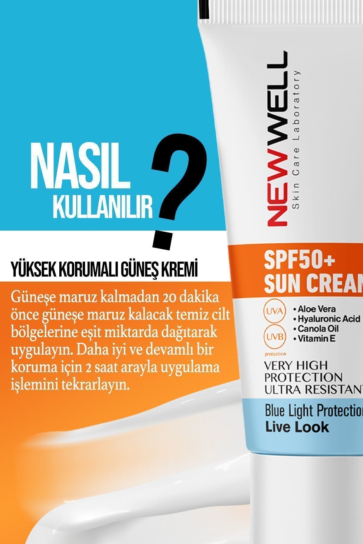 Güneş Kremi Yüksek Koruma Spf 50+ Aloe Vera