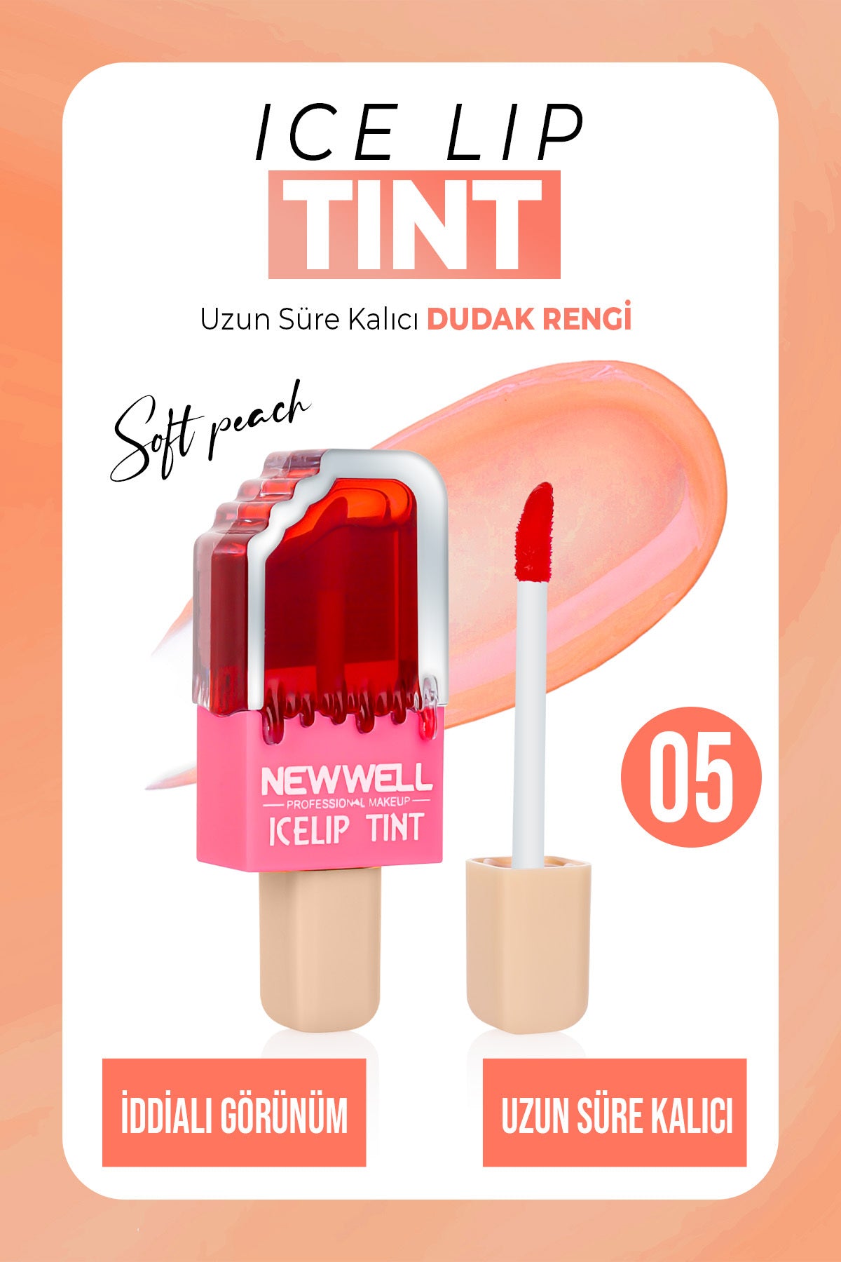 Ice Lip Tint Soft Peach 05 6 ML