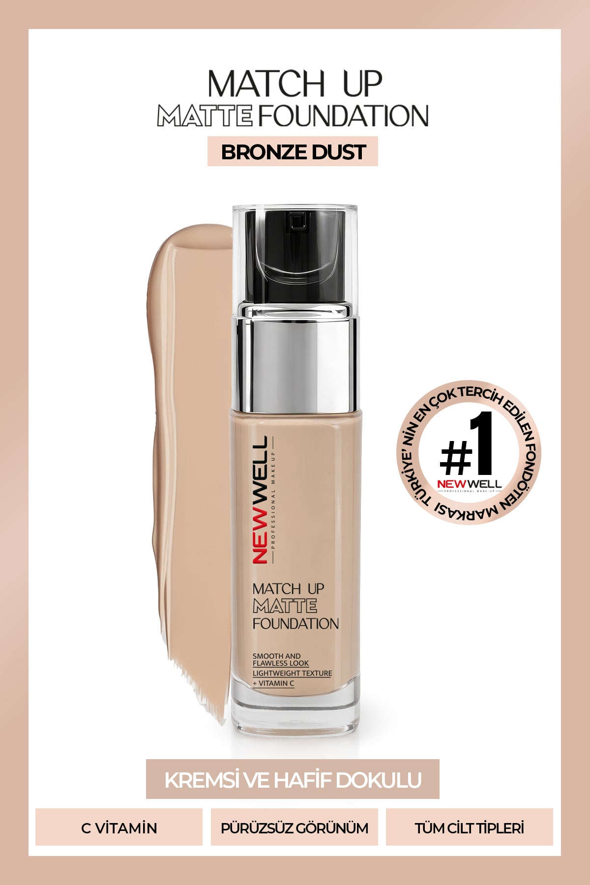 Match Up Matte Foundation Bronze Dust 02 34 gr