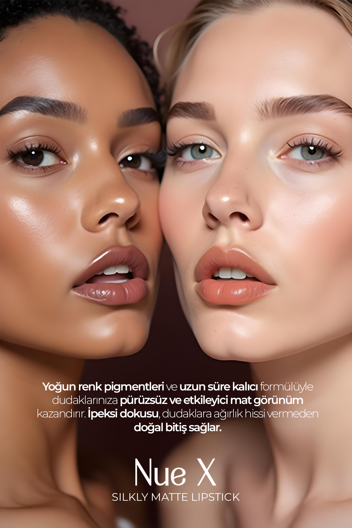 Nue X Silkly Matte Lipstick Gül Kurusu 02
