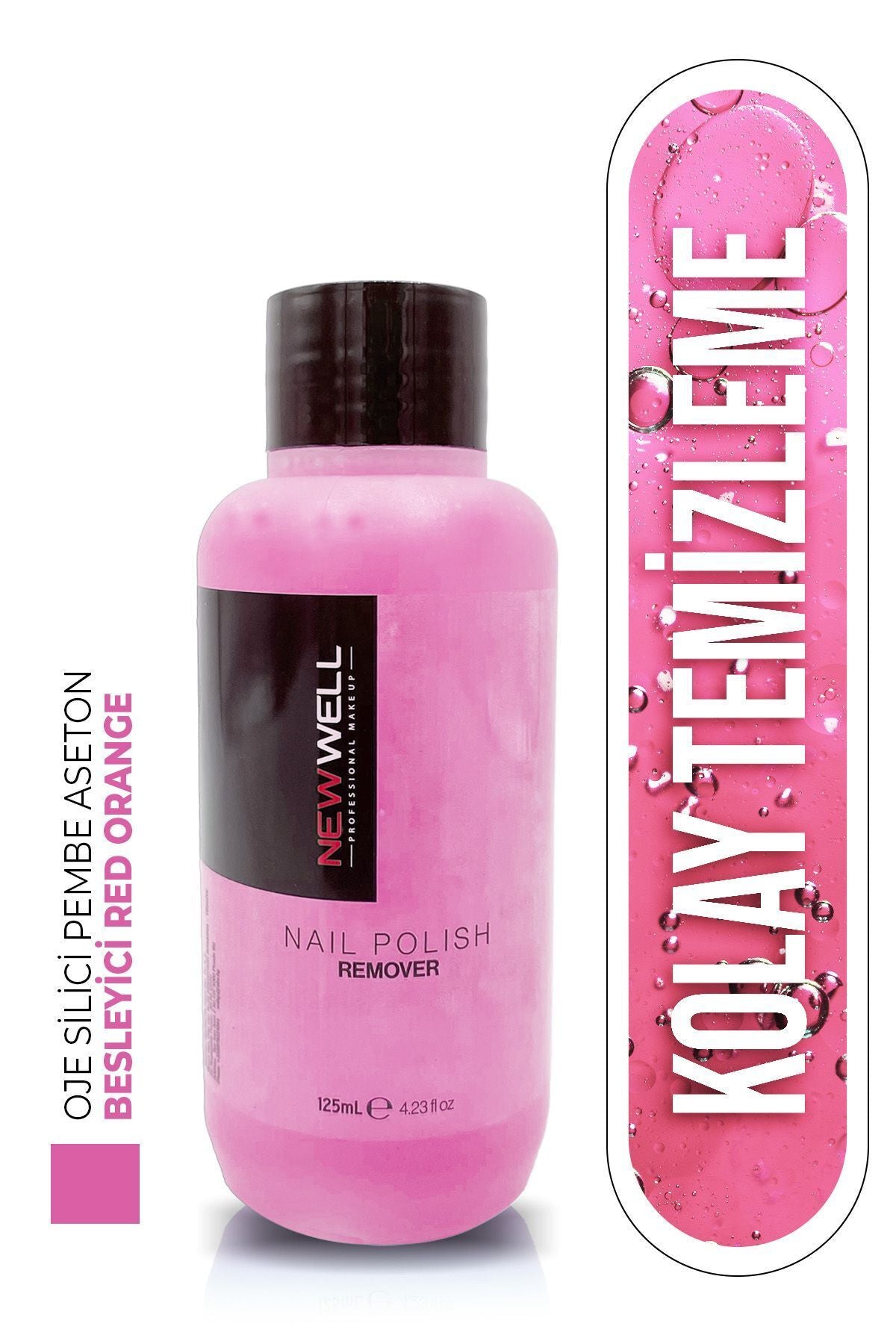 Oje Silici Pembe Aseton,Besleyici Red Orange 125 ML