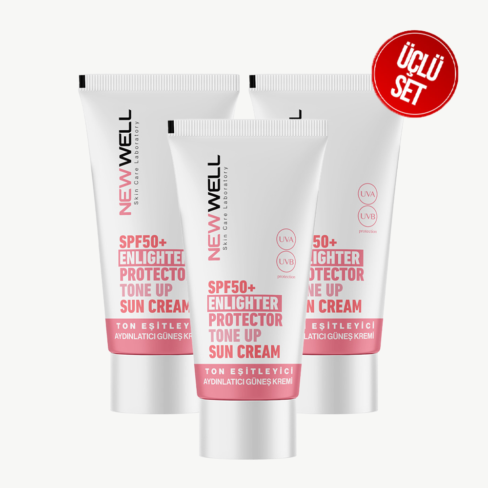 Ton Eşitleyici yüksek Koruma Etkili Spf50 Aydınlatıcı Pembe Yüz Güneş Krem 50 ml. - 3 Adet