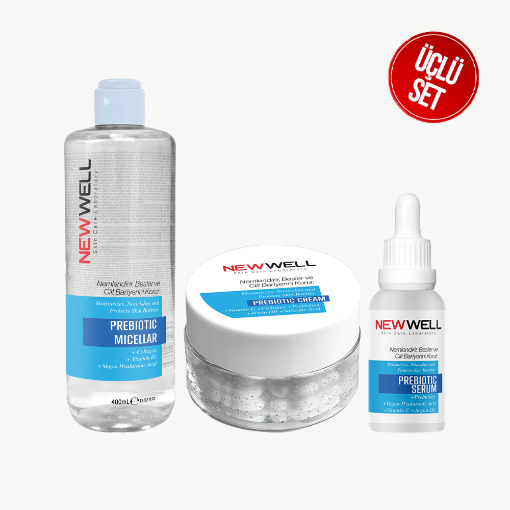 Prebiyotik Cilt Bakım Seti (Krem, Serum, Micellar)