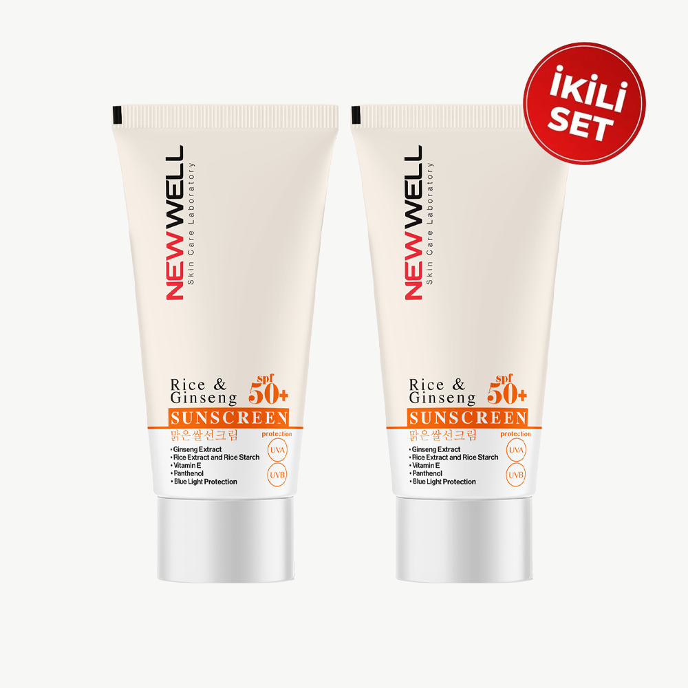 Rice & Ginseng Sunscreen Spf 50+ Pirinç Özlü Güneş Kremi 50 ml - 2 Adet