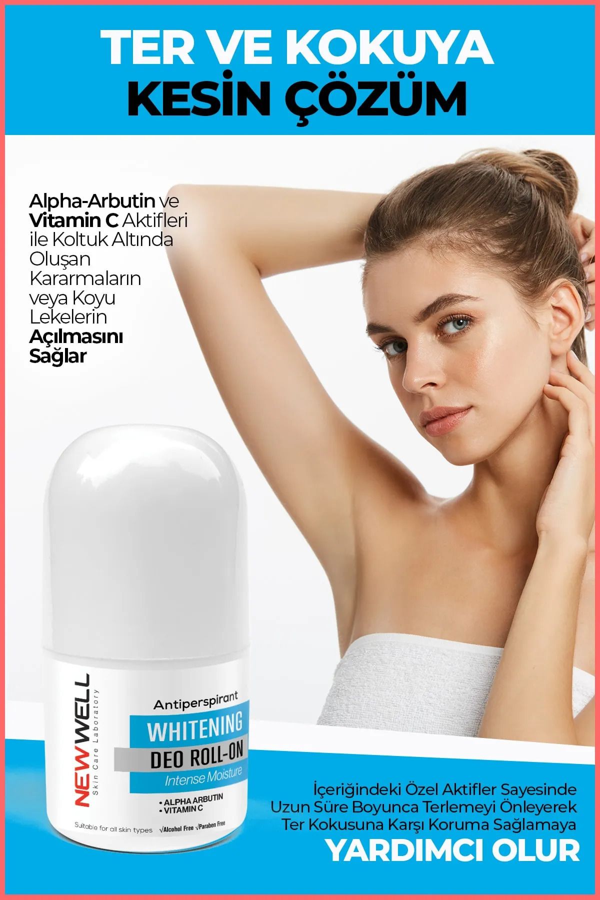 Ter Önleyici Beyazlatıcı Roll-on 50 Ml NEM+ARBUTİN+VİTAMİN C+KOLTUK ALTI BEYAZLATICI