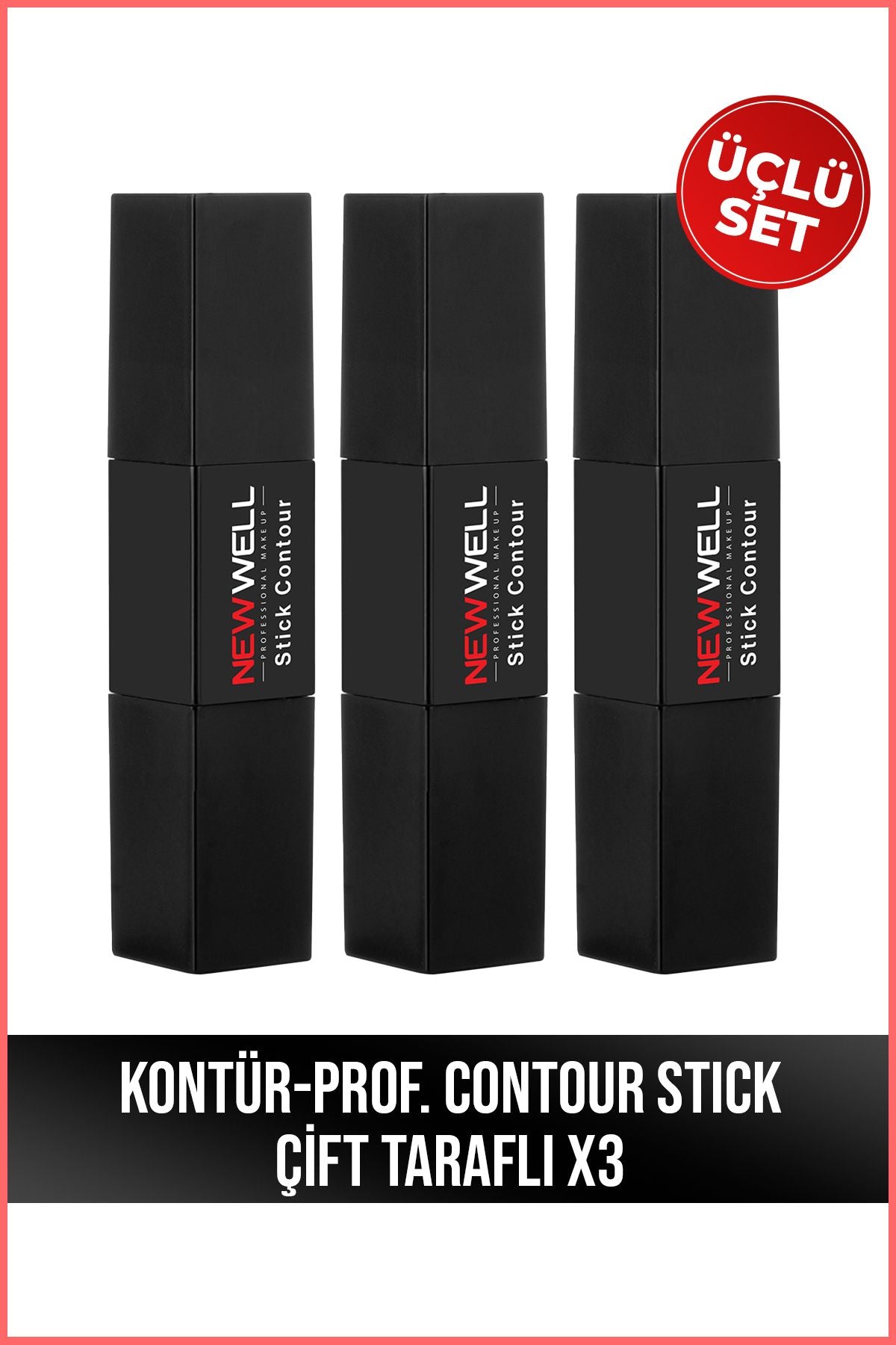 X3 Adet Kontür - Prof. Contour Stick - Çift Taraflı