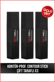 X3 Adet Kontür - Prof. Contour Stick - Çift Taraflı