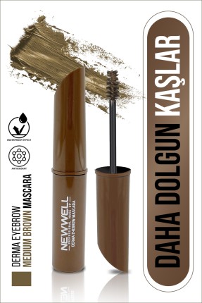Derma Eyebrow Mascara Medium Brown | Kaş Maskarası Orta Kahve -Maskara - Mascara Thumbnail