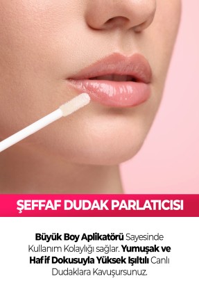 Transparent Lipgloss 01-Şeffaf Dudak Parlatıcısı 8 ML - 3