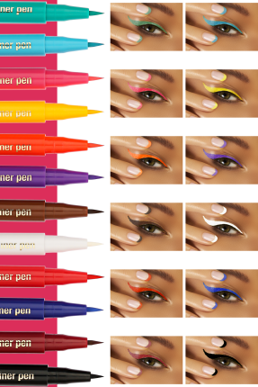 Makeover Eyeliner Pen 12'li Renkli Set - 2