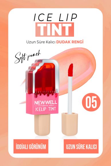 Ice Lip Tint Soft Peach 05 6 ML -Ruj - Lipstick