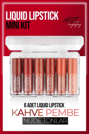 Liquid Lipstick Mini Kit 6pcs -Liquid Lipstick Seti Thumbnail