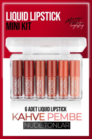 Liquid Lipstick Mini Kit 6pcs -Liquid Lipstick Seti