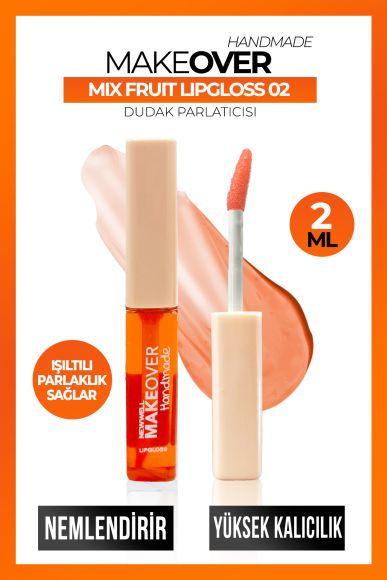 Makeover Handmade Mix Fruit Lipgloss 02 -Lip Gloss - Dudak Parlatıcısı