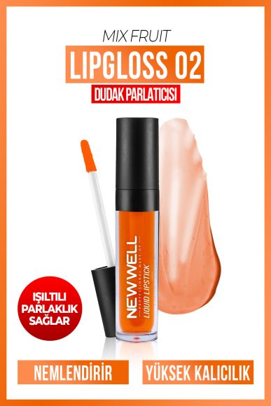 Mix Fruit Lipgloss 02-Karışık Meyve Aromalı Dudak Parlatıcısı 8 ML - 1