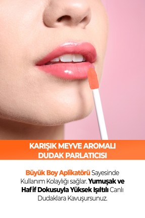 Mix Fruit Lipgloss 02-Karışık Meyve Aromalı Dudak Parlatıcısı 8 ML - 2